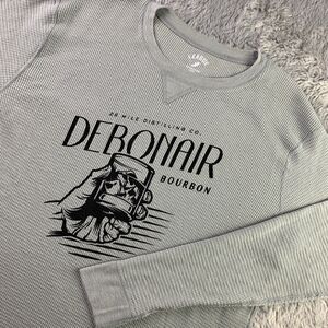 Debonair Bourbon Shirt Mens Extra Large Gray Thermal 28 Mile Distilling Alcohol